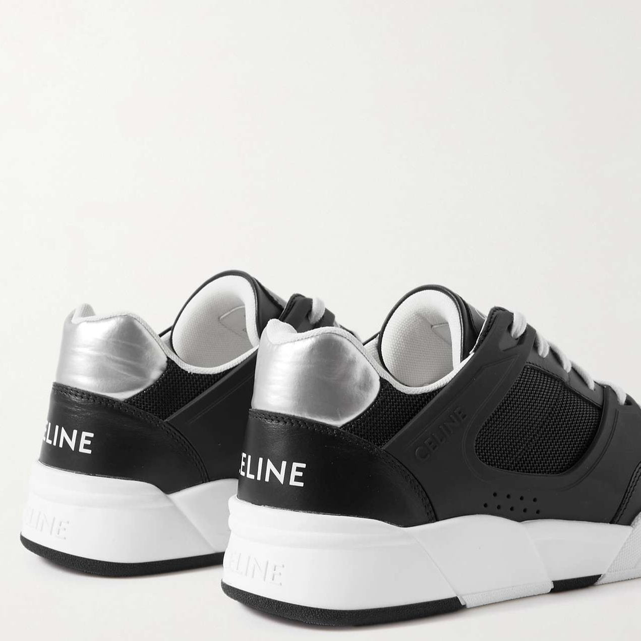 Celine CT07 Black Leather Sneakers for Women - Fashionable & Comfortable Walking Shoes for Casual Outfits & Daily Wear
