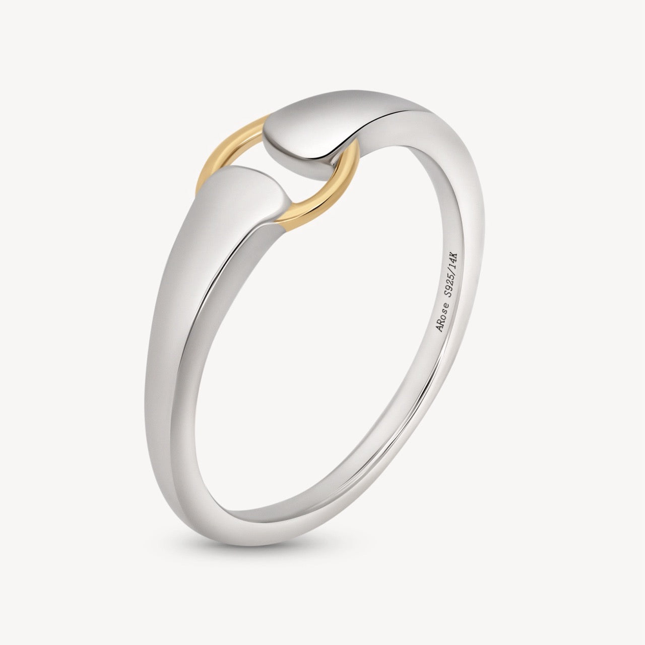 Mixed Metal Buckle Ring for Women - Stylish Adjustable Fashion Jewelry - Perfect for Casual Wear, Parties & Everyday Accessories
