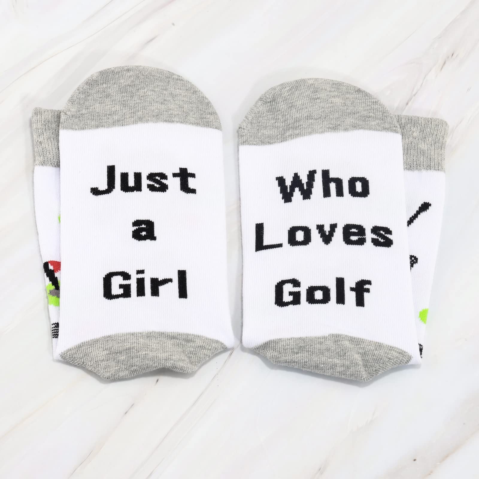 Funny Golf Socks for Women - 2 Pairs Novelty Socks for Female Golf Lovers | Perfect Golf Gifts for Her, Golf Tournament Prizes & Casual Wear