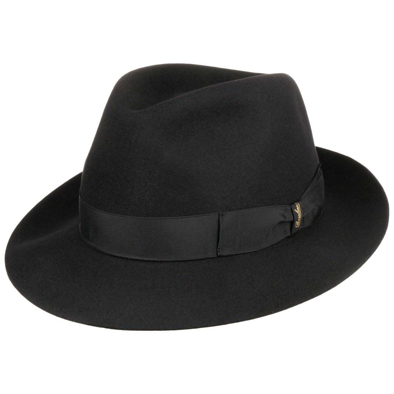 50 Grams Black Fedora Hat for Men & Women - Size 6 7/8 | Vintage Style Wool Felt Dress Hat for Formal Occasions, Weddings & Cosplay