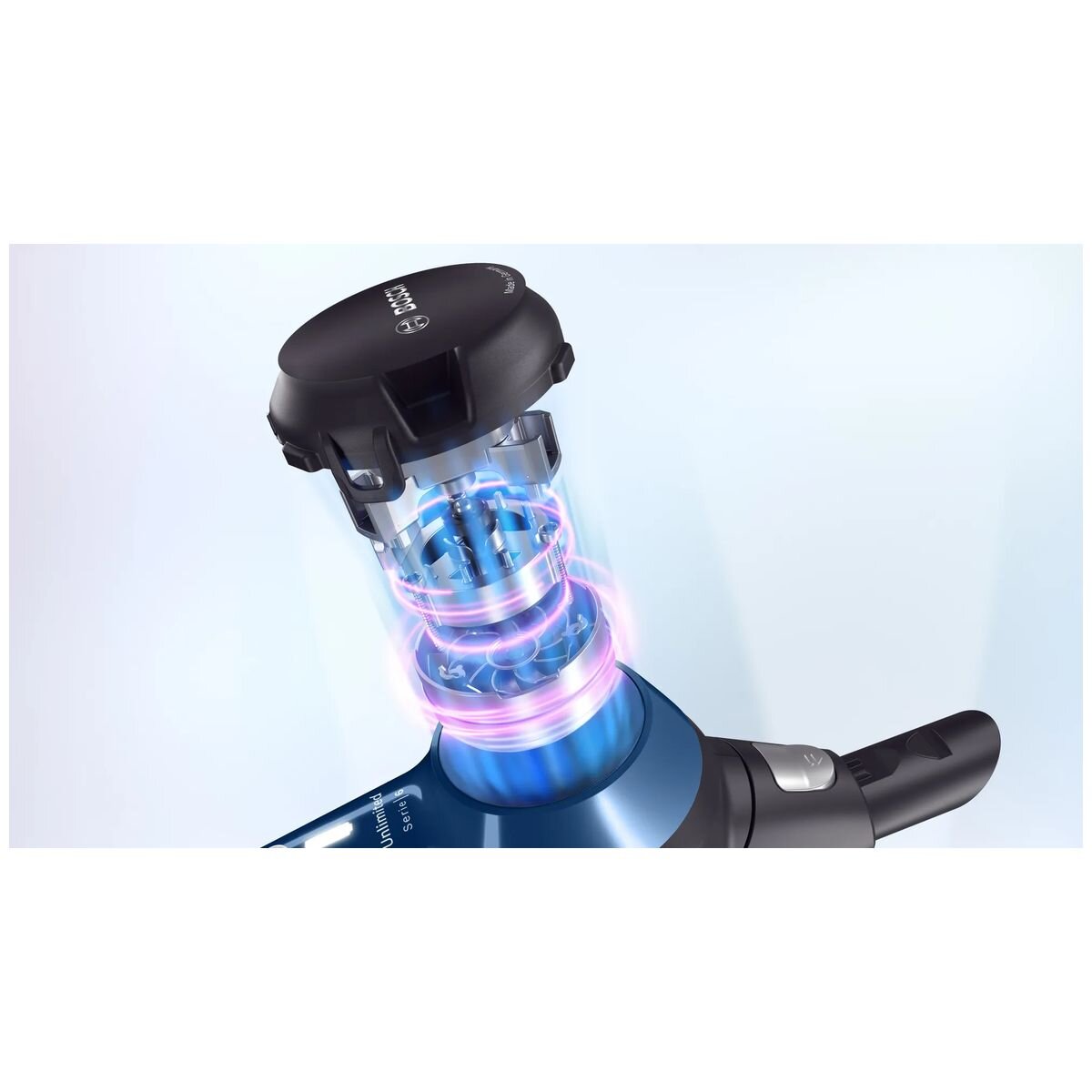 Bosch Series 6 Cordless Hand Stick Vacuum Cleaner - Lightweight, Powerful Suction, 60min Runtime, Moonlight Blue (BCS611AU) - Perfect for Hard Floors, Carpets & Pet Hair Cleaning