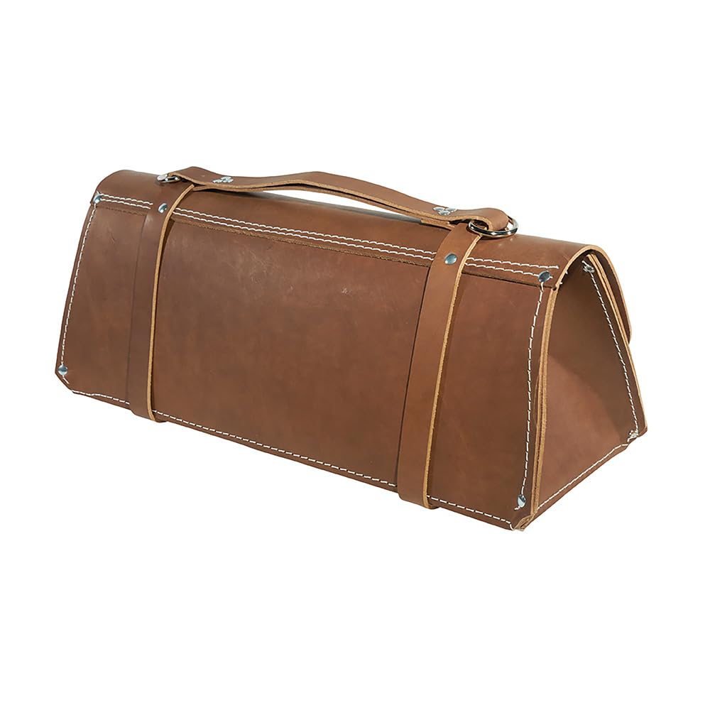 Klein Tools 5108-20 Premium 20-Inch Leather Tool Bag - Durable Electrician Work Bag for Professional Tools & Equipment Storage