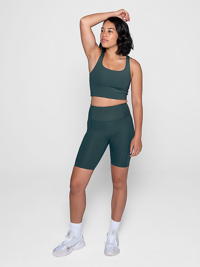 Girlfriend Collective High Rise Bike Shorts - Women's Workout & Running Shorts for Yoga, Cycling & Gym - Comfortable & Breathable Activewear