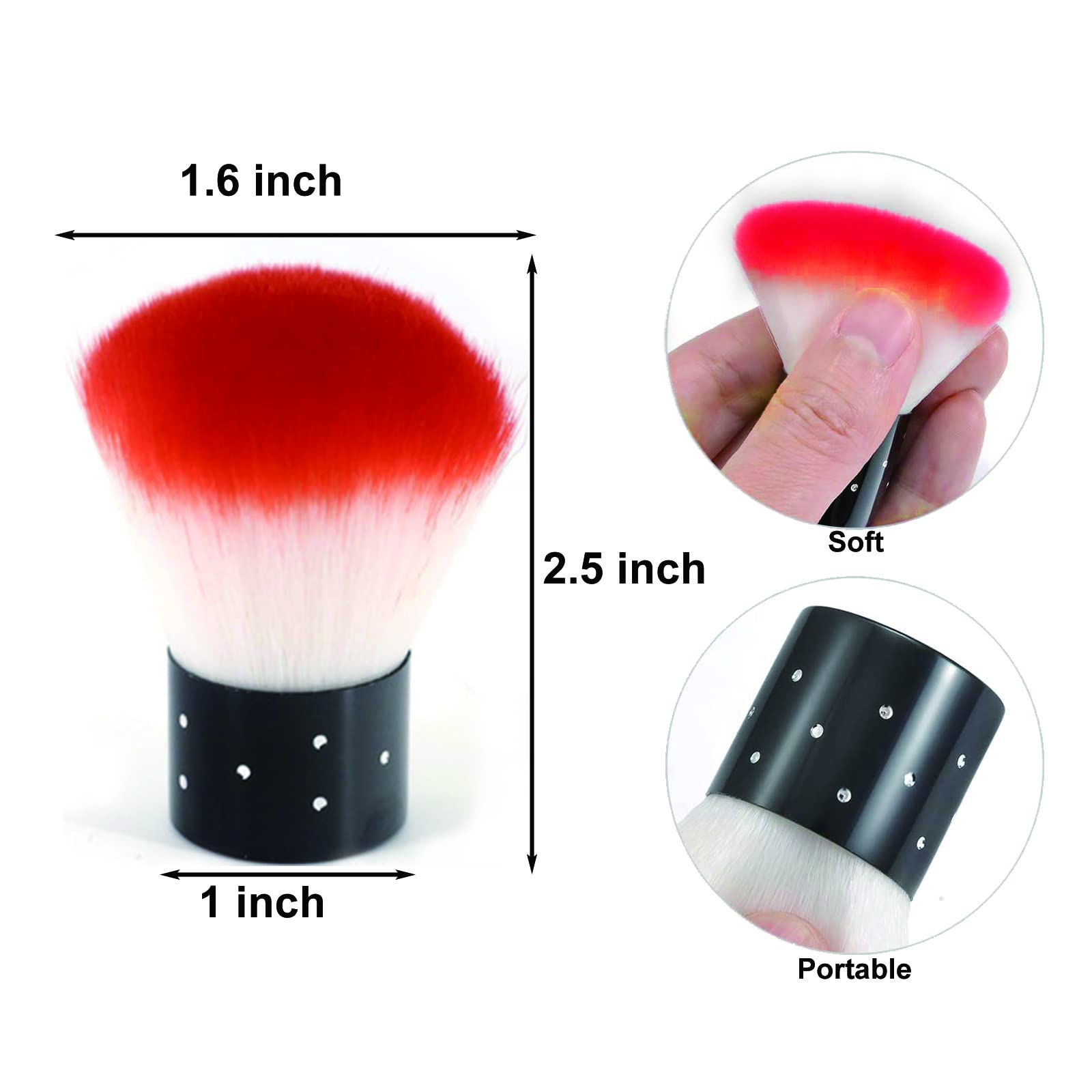 AEXIRI Soft Nail Dust Brush - Professional Gel & Acrylic Nail Powder Cleaner, Makeup Brush for Nail Art, Manicure & Cosmetics | Perfect for Salon, Home Use & DIY Nail Designs