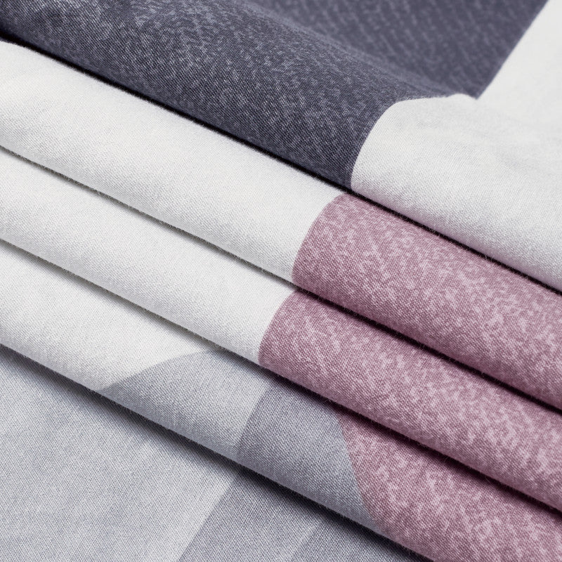 100% Cotton Reversible Quilt Cover Set - Dylan King Size Bedding - Soft & Breathable Duvet Cover for Comfortable Sleep - Perfect for Master Bedroom, Guest Room & Hotel Use