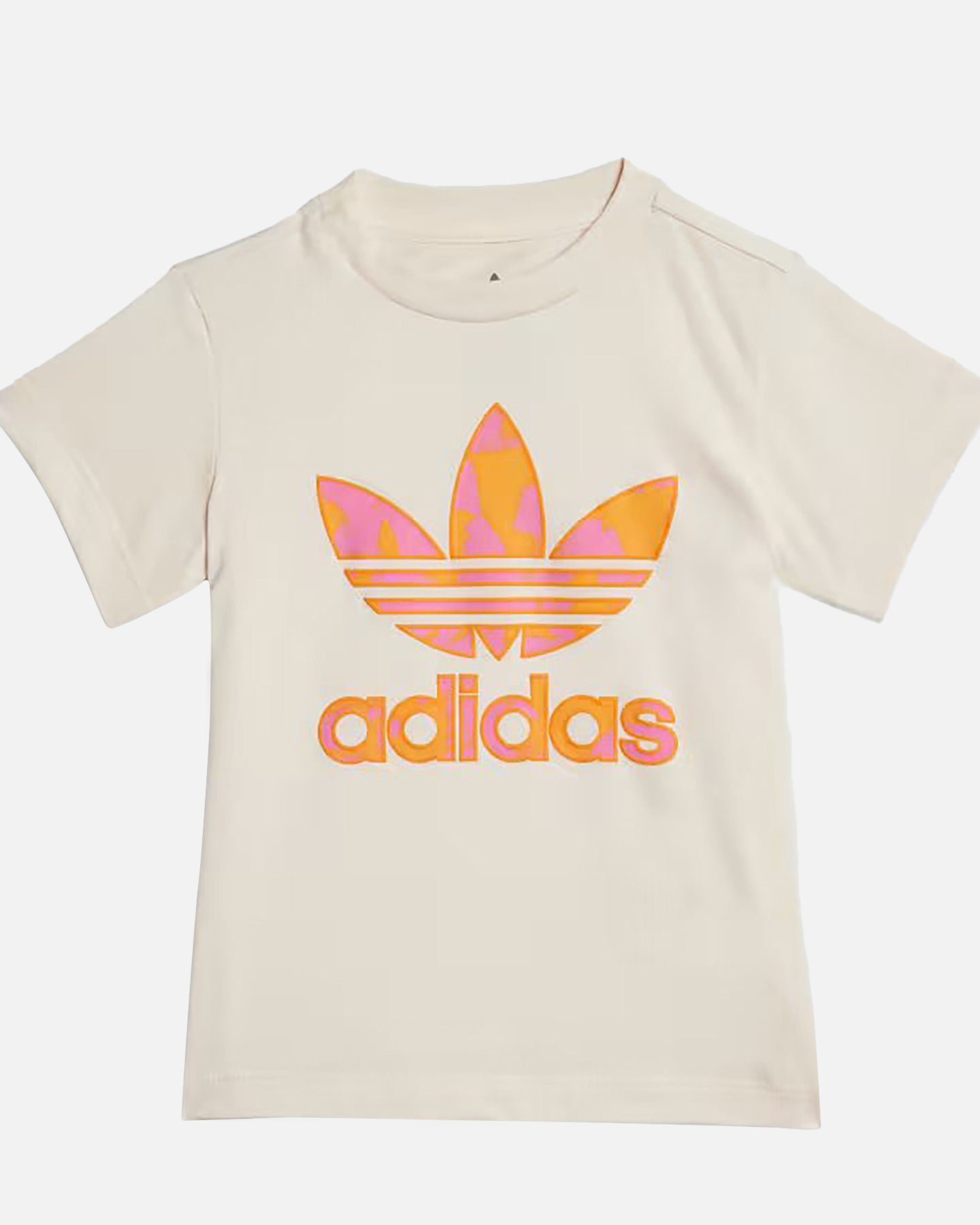 Adidas Baby Boys & Girls Summer Outfit Set - Allover Print Shortsleeve T-Shirt & Shorts, Wonder White/Pink - Perfect for Playdates, Beach Trips & Outdoor Adventures