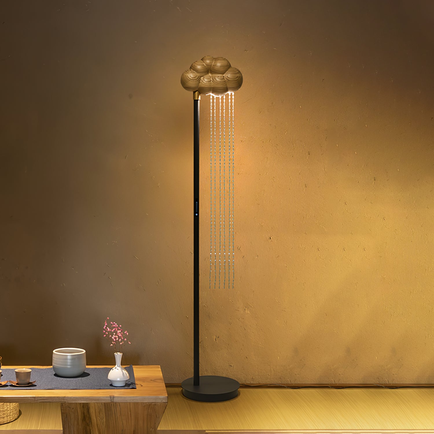Modern Cloud and Rain Floor Lamp - Adjustable LED Standing Light for Living Room, Bedroom & Office - Soft Ambient Lighting for Relaxation & Decor