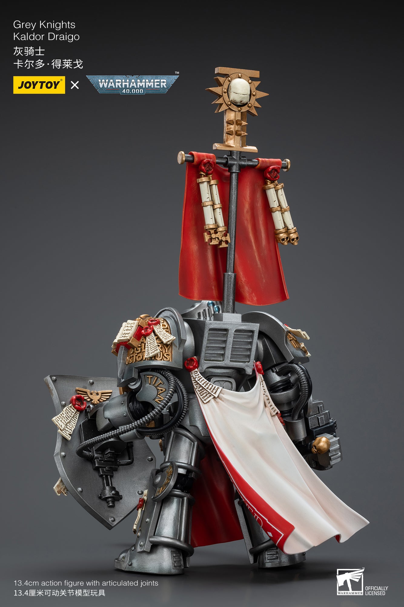 JOYTOY 1/18 Scale Warhammer 40K Grey Knights Kaldor Draigo Action Figure - Reissue Collectible Model for Display & Gaming Scenes