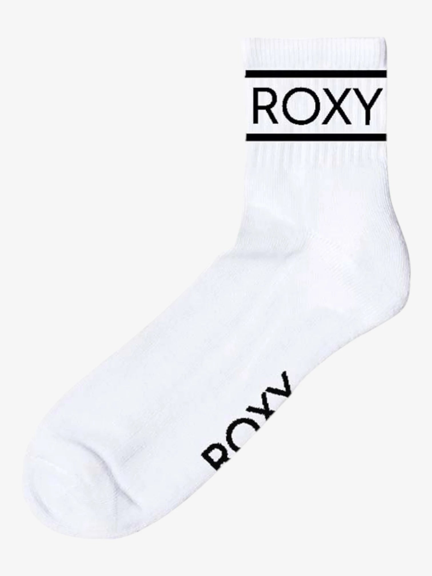 Roxy 2-Pack Shorty Crew Socks - Black & White for Women | Comfortable Everyday Socks for Casual Wear, Sports & Outdoor Activities
