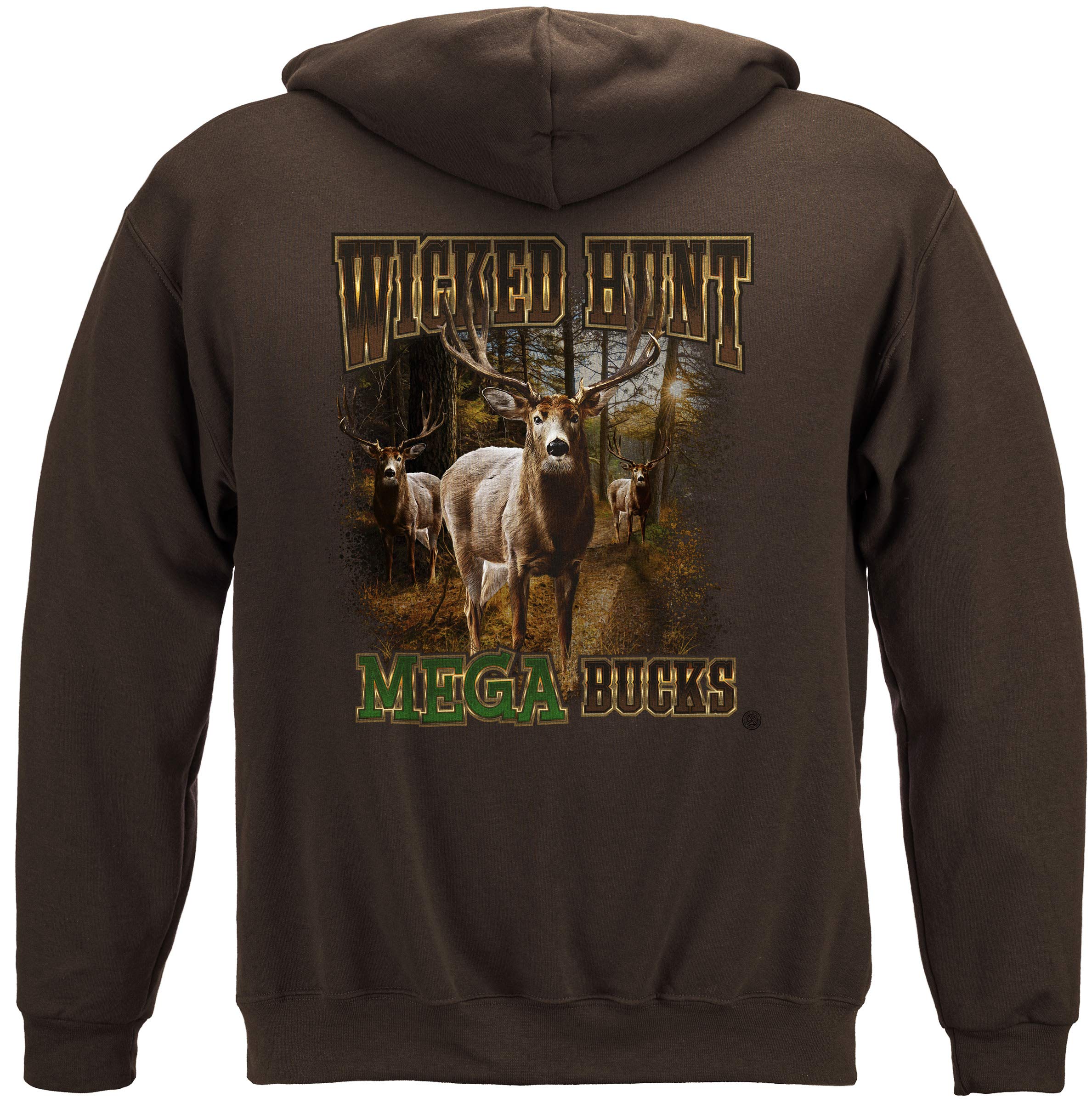 Mega Bucks Deer Hunter Hooded Sweatshirt WH133SW - Warm & Comfortable Hunting Apparel for Outdoor Adventures