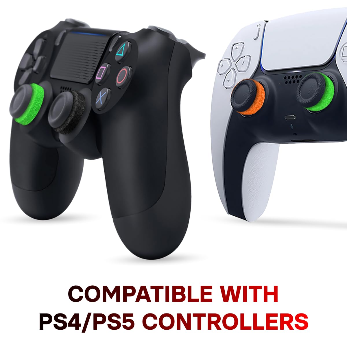 ProFPS PS5 Controller / PS4 Controller Gaming Accessory - 6X Precision Rings & 2X Mixed Thumbstick PS5 Duo Pack - Aim Assist & Aimbot Accessories for PS5 & PS4 - Perfect for FPS Gaming & Competitive Play