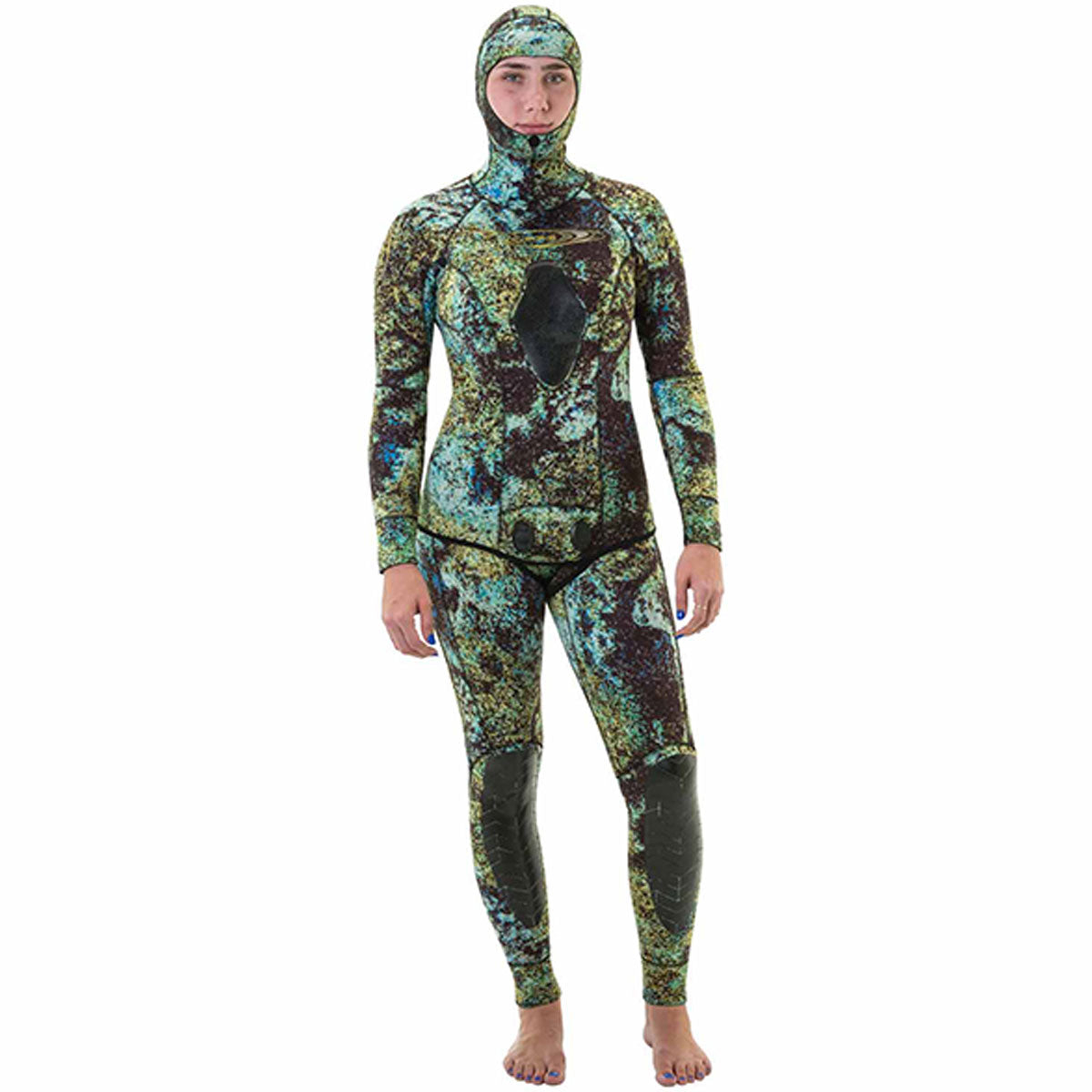 Riffe DIGI TEK Camo Women's 5mm Wetsuit (2-Piece Set) - Perfect for Scuba Diving, Spearfishing & Water Sports