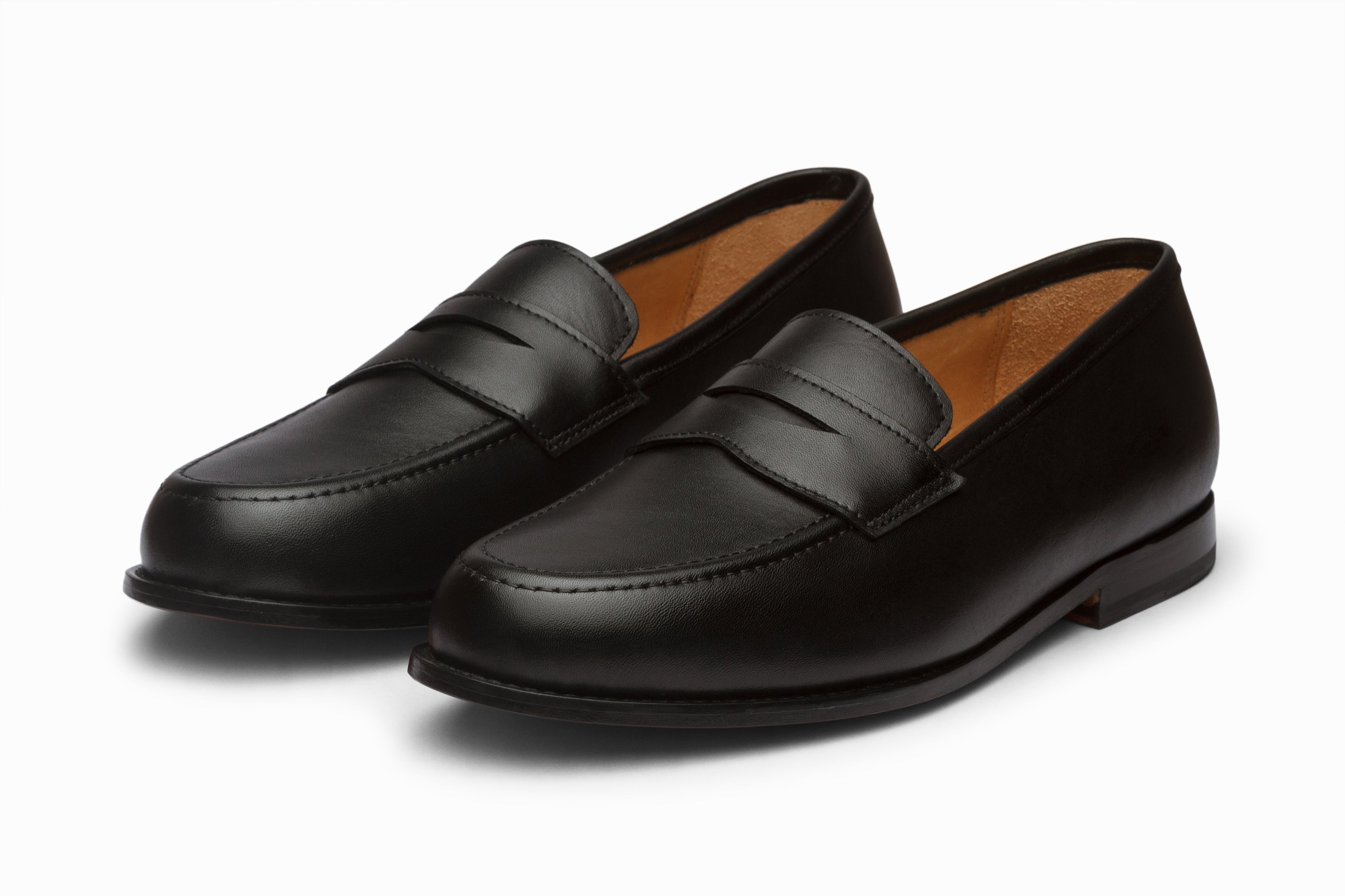 John Penny Loafer Shoes for Men - Classic Black Leather Slip-On Dress Loafers | Comfortable & Stylish for Business, Office, and Formal Occasions