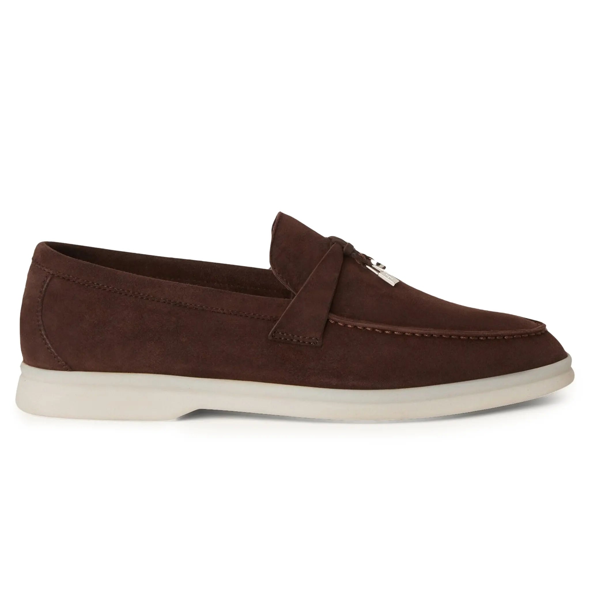 Loro Piana Summer Charms Walk Suede Chocolate Loafers for Men - Comfortable Casual Shoes for Office & Travel