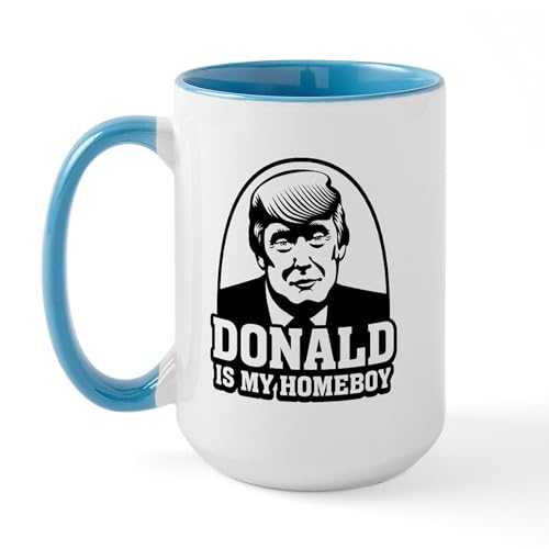 White/Blue Inside - Trump Is My Homeboy Mugs