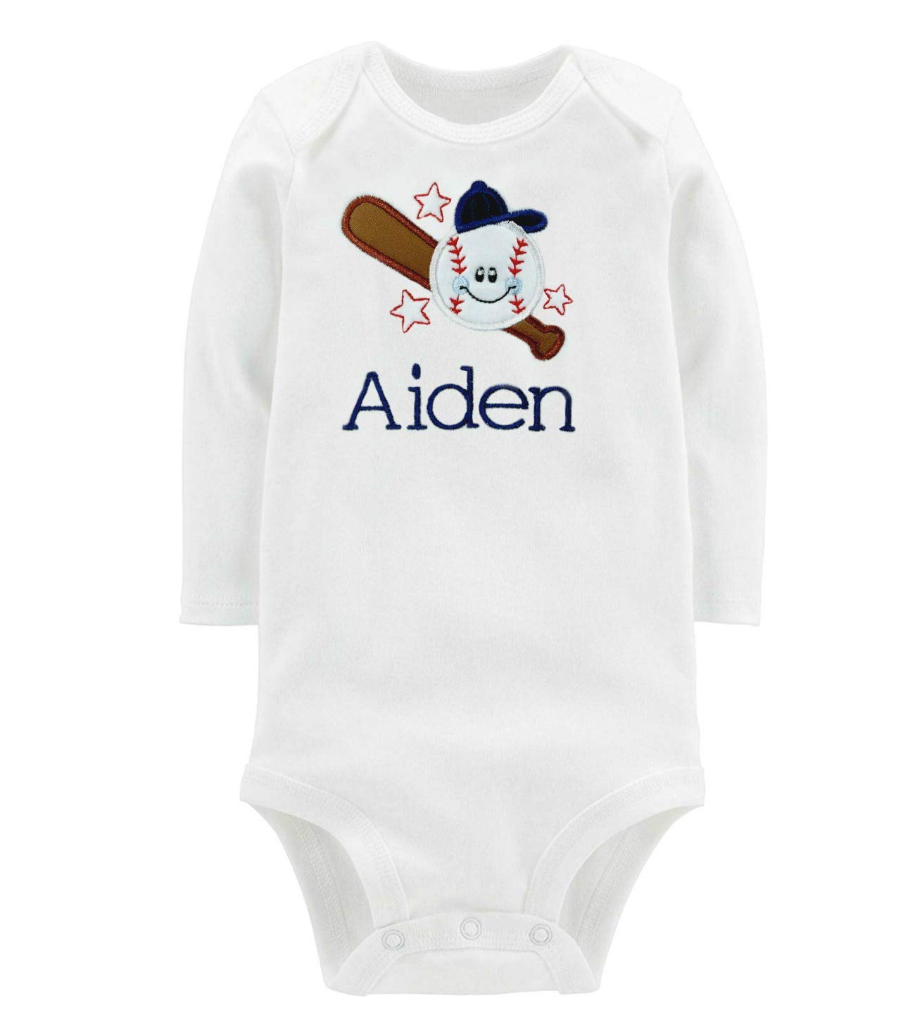 Personalized Baby Boy Baseball Outfit Bodysuit - Custom Name Embroidered Onesie for Newborns, Infants & Toddlers | Perfect for Baseball Games, Photo Shoots & Special Occasions