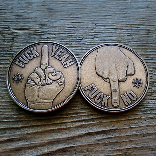 ZFG Inc. Bronze Decision Maker Coin - Fun Novelty Gift for Adults - Flip Coin for Choices & Entertainment - Perfect for Parties, Gag Gifts & Office Pranks