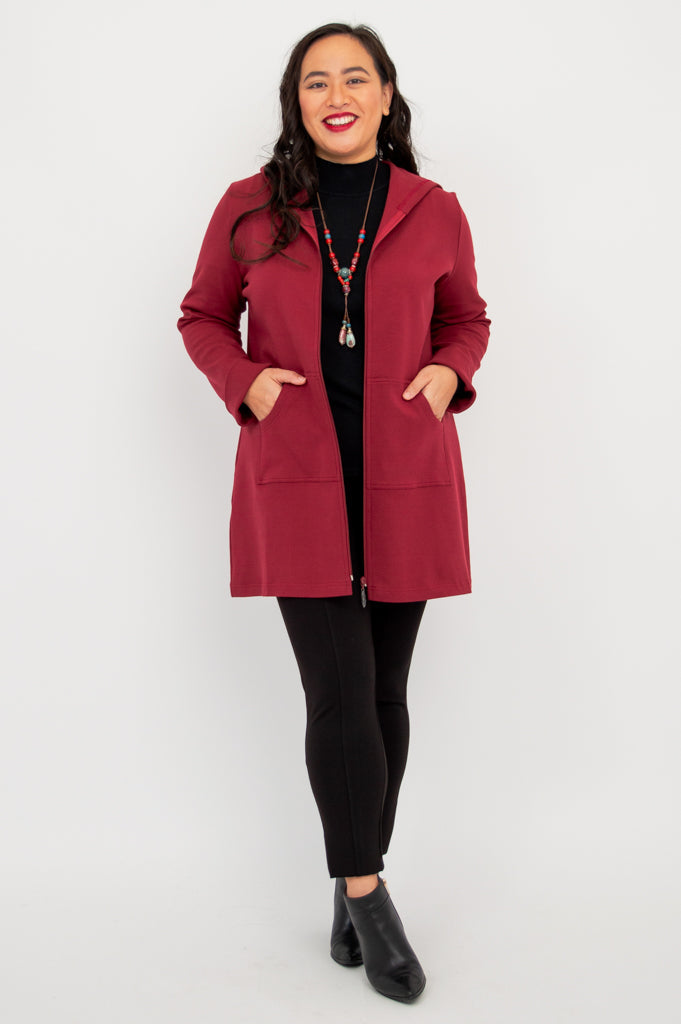 Premium Burgundy Cotton Cortes Jacket for Men - Stylish & Comfortable Outdoor Wear for Hiking, Travel & Casual Fashion