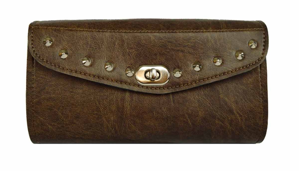 Vintage Distressed Brown 10-Pocket Stud Tool Bag - Durable Work Organizer for Electricians, Carpenters & DIY Projects | Heavy-Duty Construction Gear for Tools & Equipment