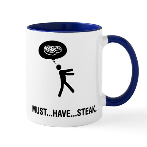 White/Navy Inside - Steak Lover Mug