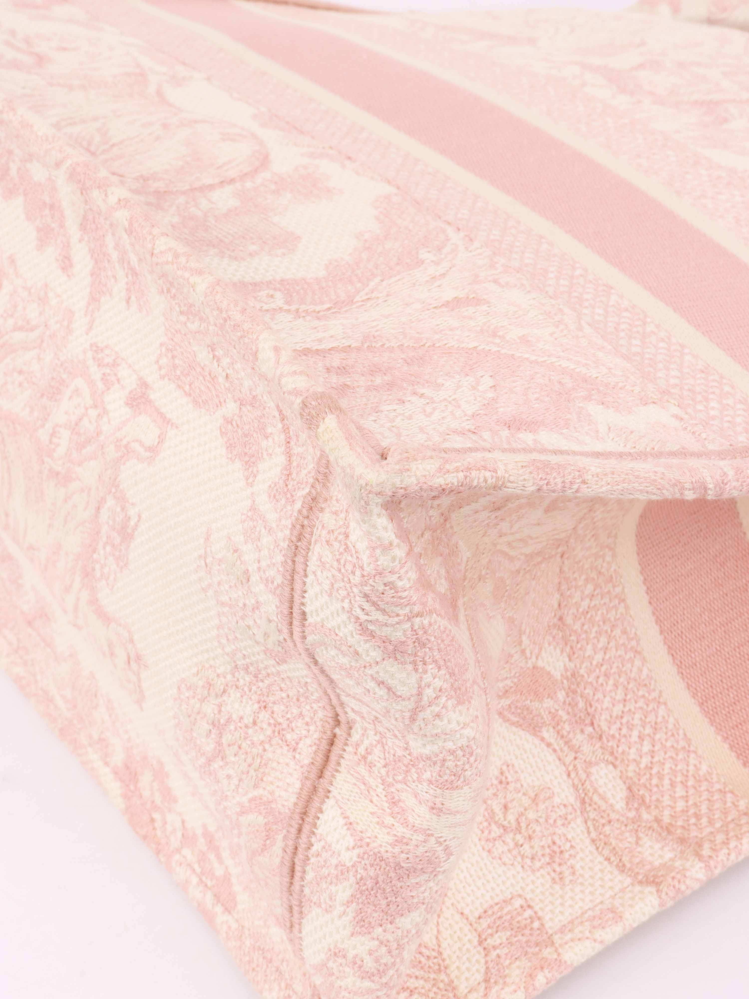 Dior Pink & Cream Medium Book Tote Bag - Luxury Designer Handbag for Women | Perfect for Work, Travel & Everyday Use