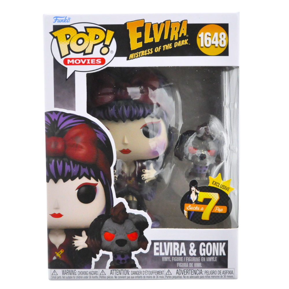 Funko Pop! Elvira with Gonk (Moonlight) 1648 – 7BAP Exclusive Collectible Figure - Perfect for Horror Fans & Pop Culture Collectors