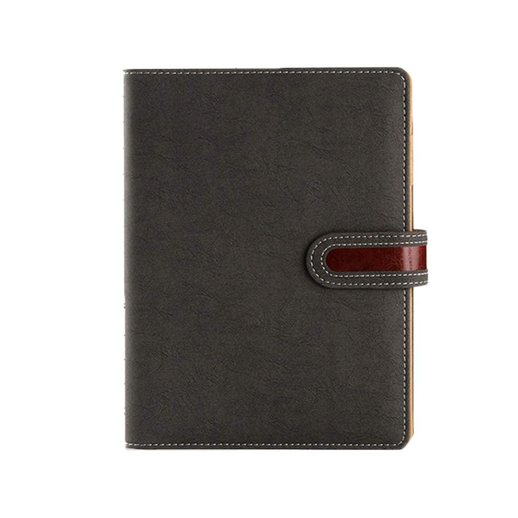 **YAMIA 2021 Daily & Monthly Planner - PU Leather Hardcover A5 Notebook with 6 Silver Buckles, Card Slot & Info Pocket - Perfect for Personal Organization, Work & School Planning**