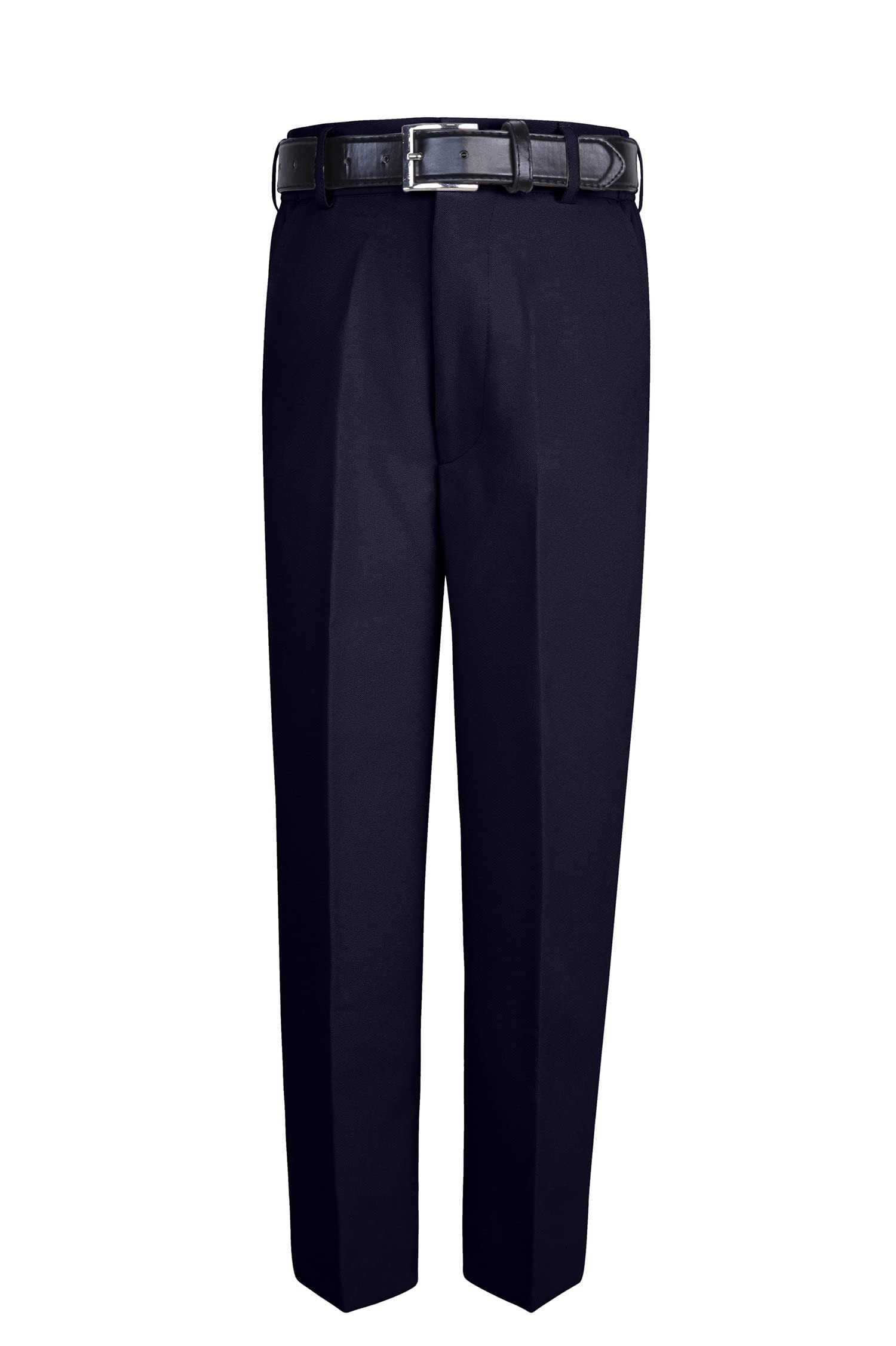 Boys' 6-Piece Formal Dress Set - Black Dress Shirt & Navy Dress Pants with Tie, Bow Tie, Handkerchief & Belt - Size 8 - Perfect for Weddings, Church, School Photos & Special Occasions