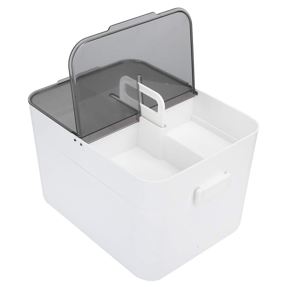 01 Plastic Storage Box with Lid - Portable Double-Layer Clear Organizer for Dorm, Office & Home - Perfect for Closet Organization, Craft Supplies & Toy Storage