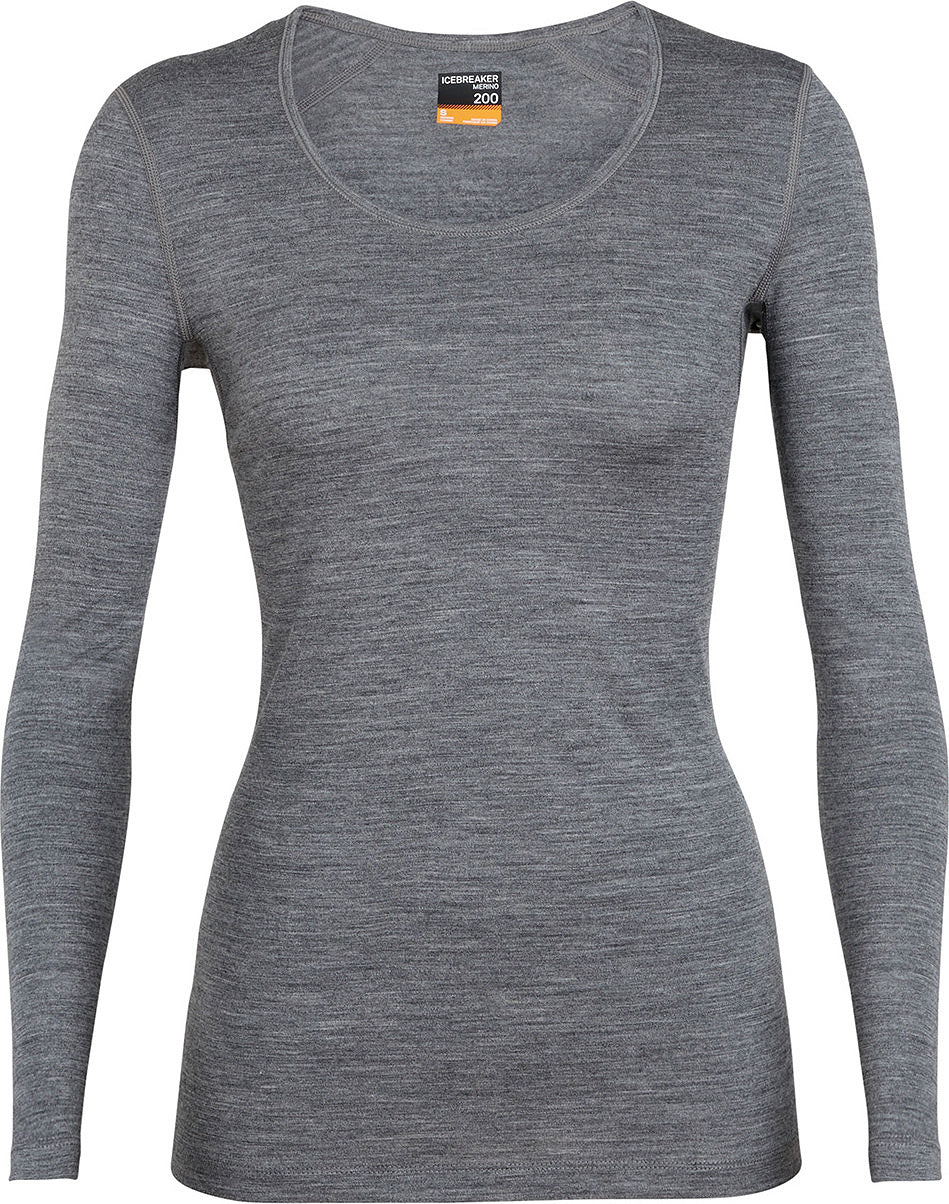 200 Oasis Long Sleeve Scoop Neck Women's T-Shirt - Soft Cotton Casual Top for Everyday Wear, Work & Outfits