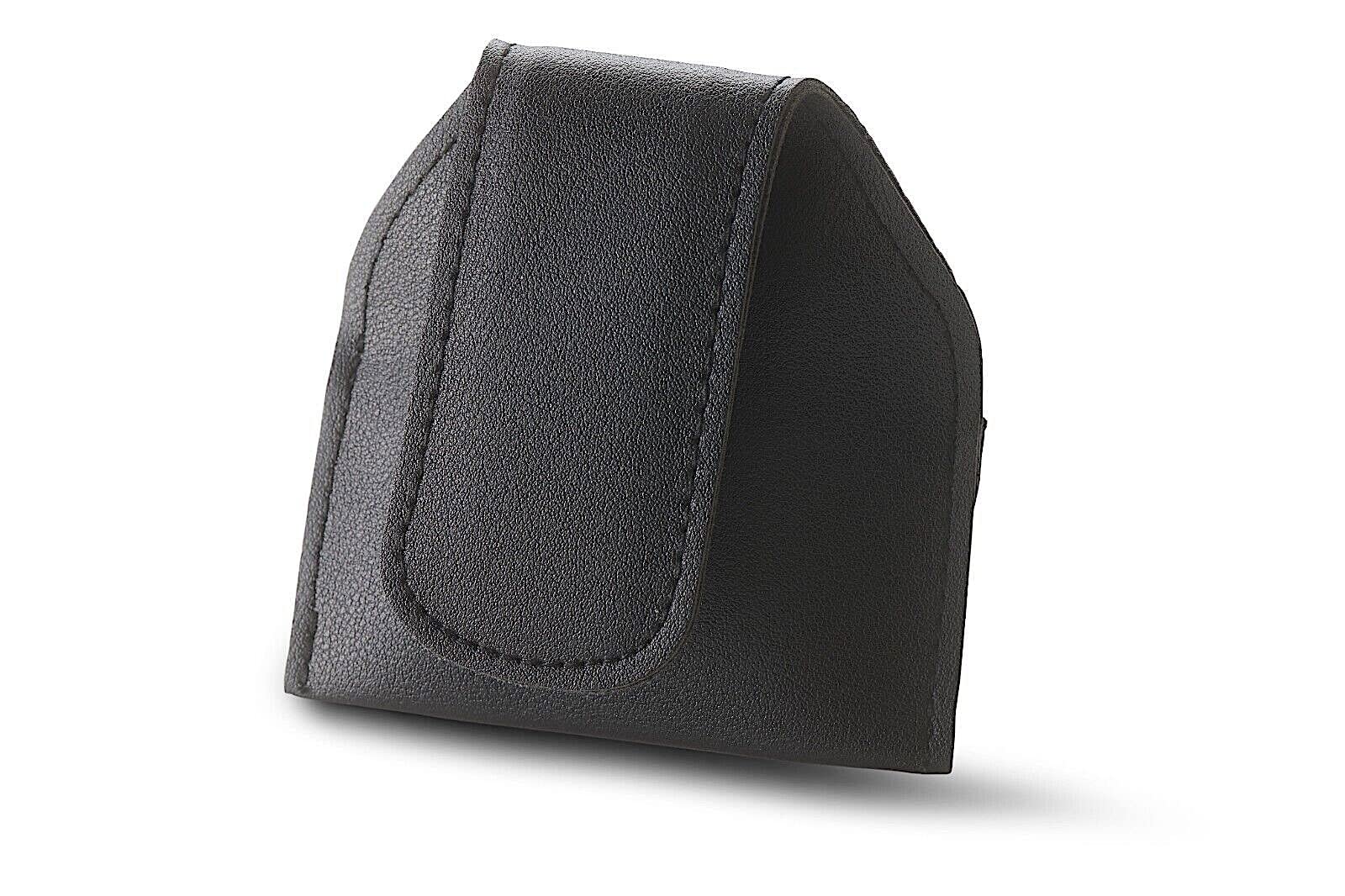 Premium Taom TMCH Black Cue Chalk Pouch - Genuine Leather Billiard Pool Chalk Holder for Snooker & 8-Ball Players - Perfect for Bars, Game Rooms & Professional Tournaments