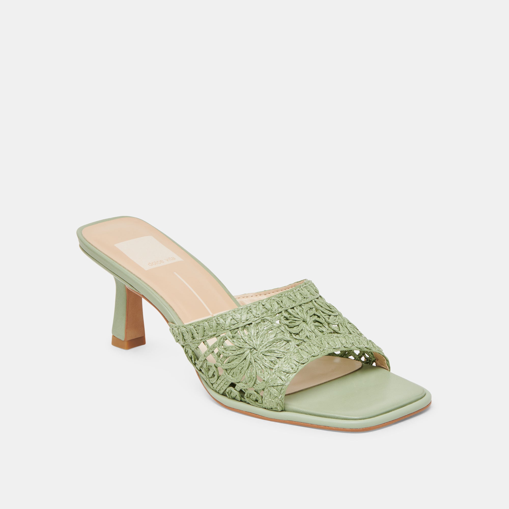 MAYLAH Sage Green Macrame Heels for Women - Stylish Bohemian Wedge Sandals for Summer, Parties & Weddings