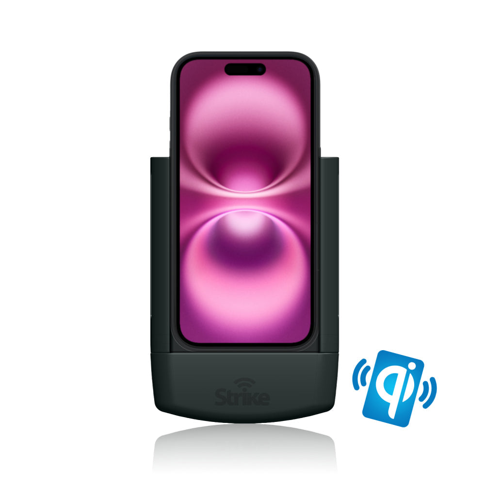 iPhone 16 Plus Wireless Charging Car Mount Holder - Compatible with Apple Cases | Perfect for Commuting, Road Trips & Hands-Free Driving