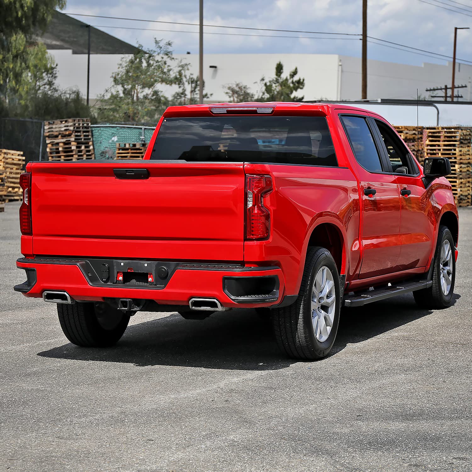 Spec-D Tuning Red Full LED Tail Lights for 2019-2023 Chevy Silverado 1500 - Left & Right Pair Tail Lamp Assembly - Enhanced Visibility & Style for Night Driving & Custom Truck Upgrades