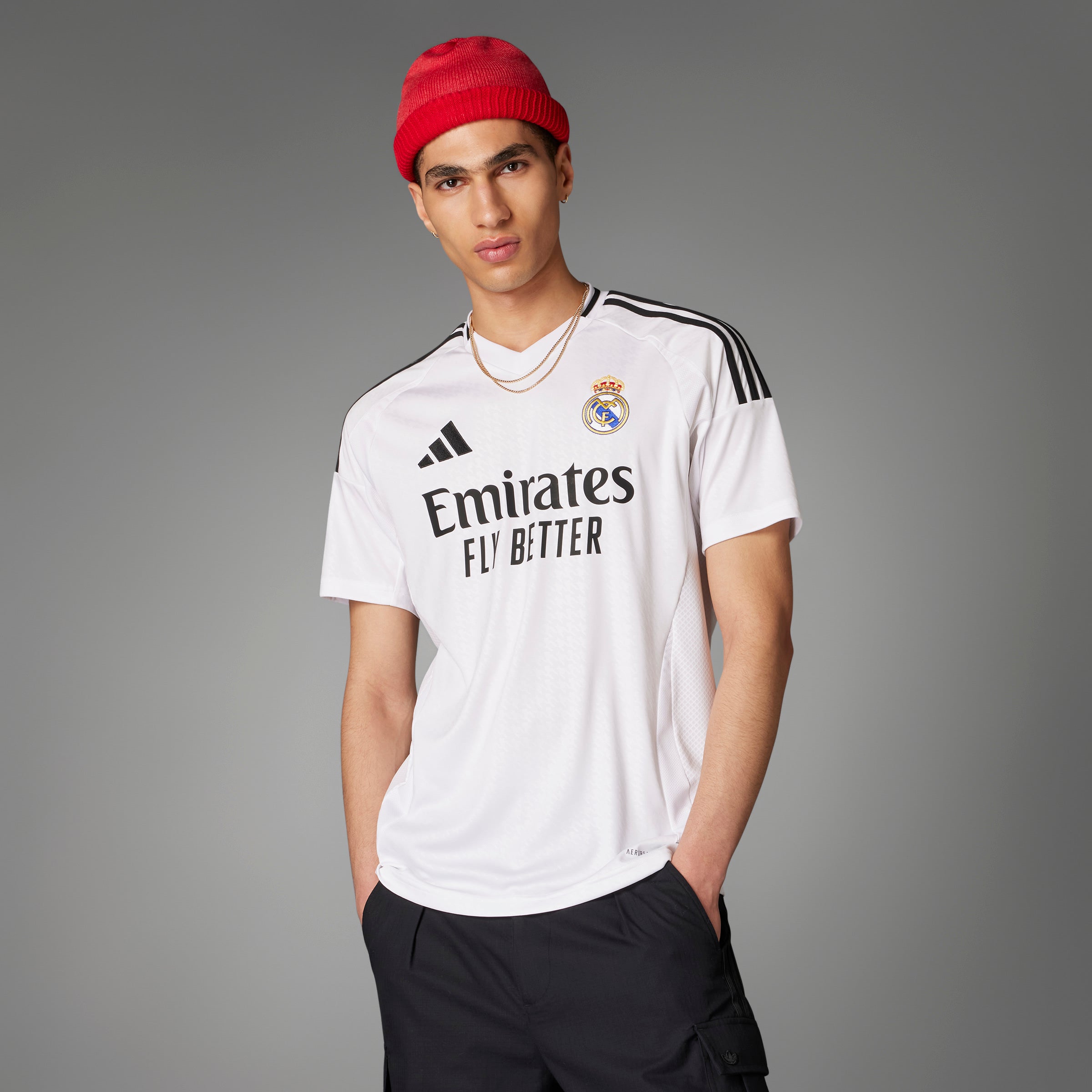 Adidas Real Madrid 24/25 Home Short Sleeve Soccer Jersey - Authentic Football Shirt for Men, Women & Kids - Perfect for Matches, Training & Fan Support