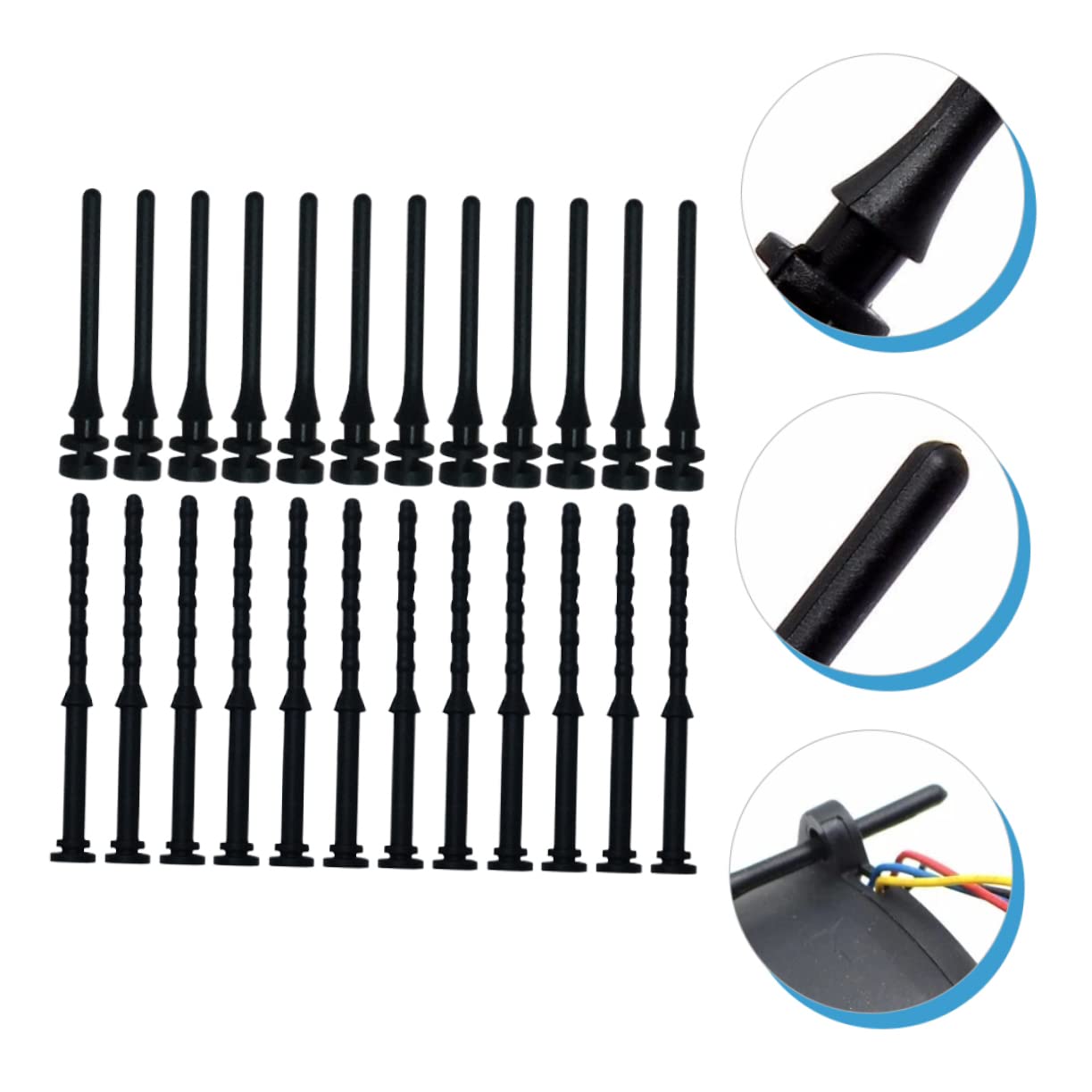 BELLIFFY 24-Pack Anti-Vibration PC Case Screws - Computer Fan Mounting Hardware Kit with Nuts for Quiet Cooling - Perfect for Gaming PCs, Workstations & Home Office Desktops