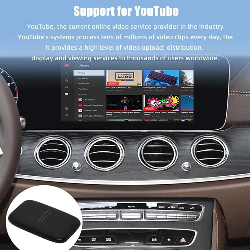 2-in-1 Wireless CarPlay & Android Auto Adapter - AI Box for Android 8.1 with Built-in Netflix/YouTube, Bluetooth & WiFi - Convert Wired to Wireless for Seamless Car Entertainment - Perfect for Road Trips & Commuting
