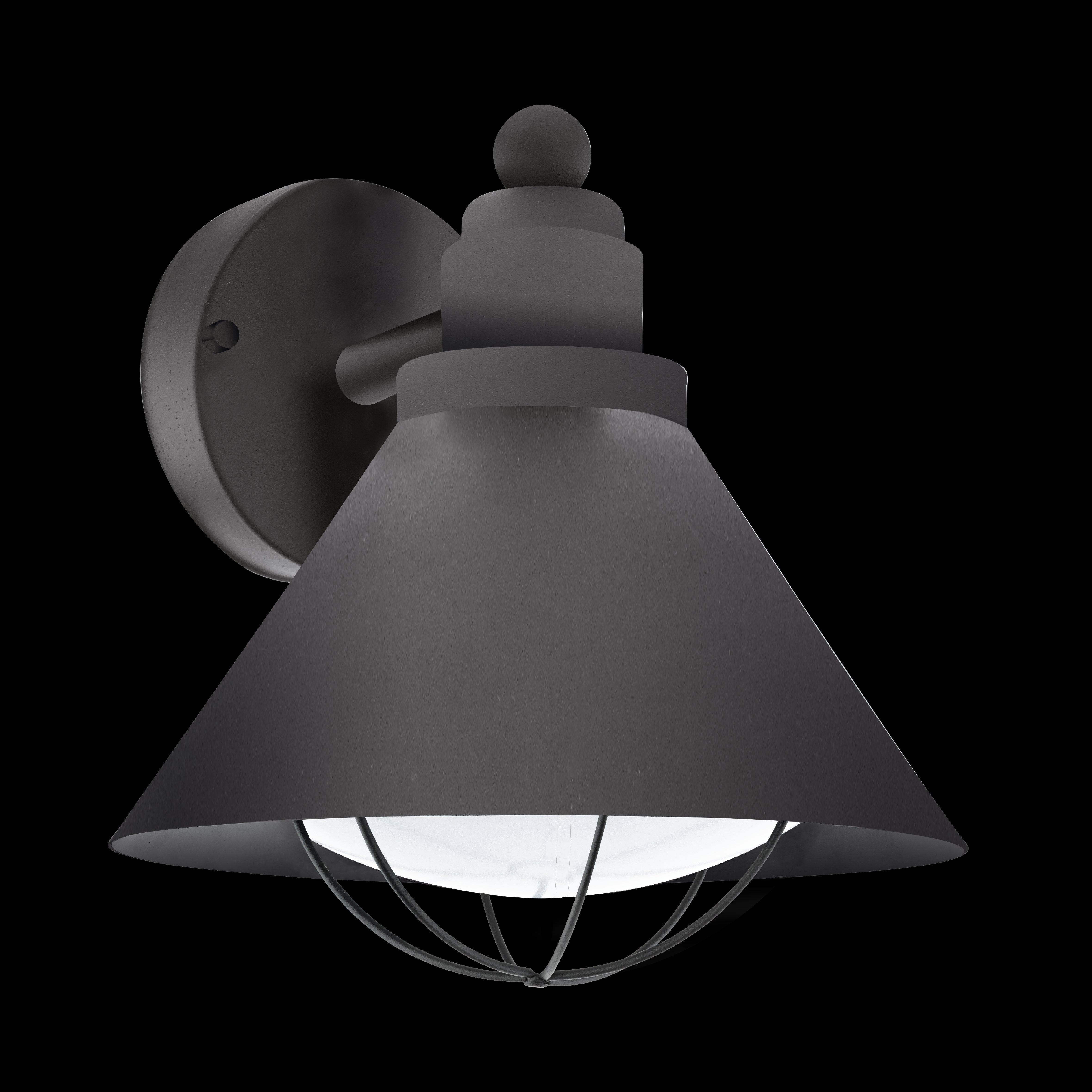 Eglo Barrosela Black IP44 Outdoor Wall Light - Waterproof Exterior Sconce for Porch, Garden, and Patio Lighting - Durable Weatherproof Design for Home and Commercial Use