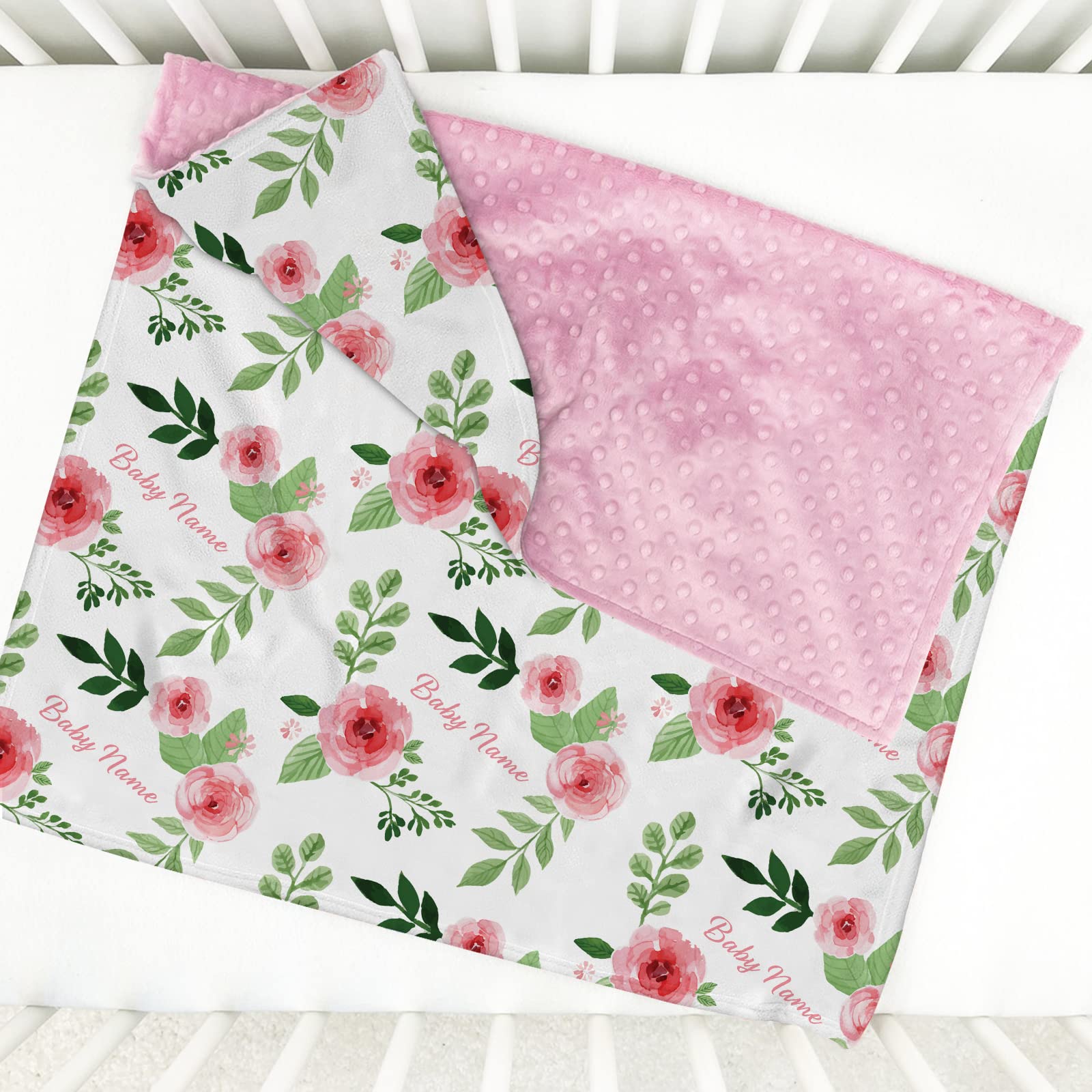 Personalized Baby Blankets with Name - Custom Embroidered Minky Blanket for Baby Girl & Boy - Soft Newborn & Toddler Gift for Baby Shower, Christmas, Birthday - Perfect Nursery Essential & Keepsake