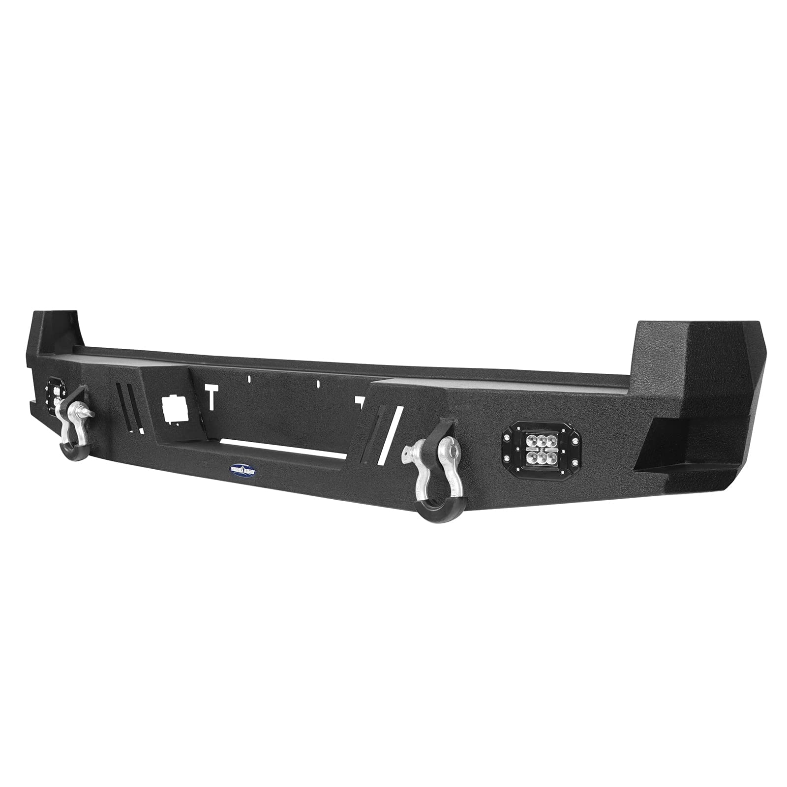Hooke Road Rear Bumper with LED Lights & D-Rings for 2005-2015 Toyota Tacoma 2nd Gen - Heavy Duty Off-Road Protection for Adventure & Towing