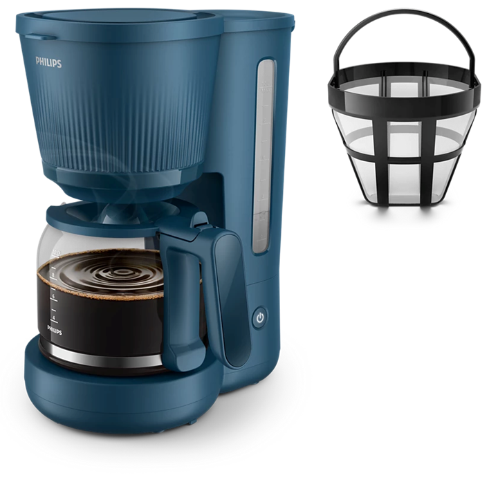 Premium HD7411 Drip Coffee Maker - 12 Cup Programmable Coffee Machine with Timer, Auto Shut-Off & Glass Carafe - Perfect for Home, Office & Breakfast Brewing
