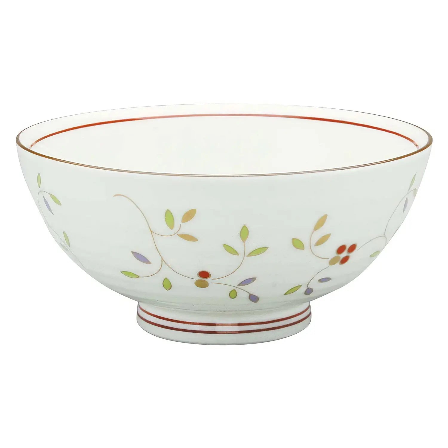 Premium EBM Porcelain Tempered Rice Bowl Set - 11.5cm Japanese-Style Nanten Design - Durable & Microwave Safe - Perfect for Sushi, Ramen, and Asian Cuisine - Elegant Dining & Home Kitchen Essentials