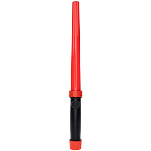 Nightstick NSP-1632 Red Lens Traffic Control Wand with Black Handle - 3 AAA Battery Powered Safety Baton for Law Enforcement, Security Guards & Emergency Responders | Roadside Assistance & Night Visibility Tool