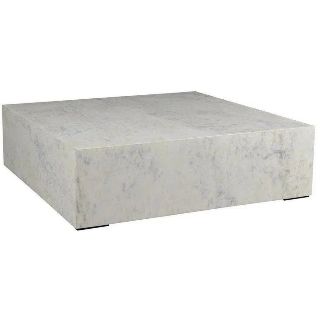 40 Inch White Modern Coffee Table - Stylish Centerpiece for Living Room, Lounge & Office Decor