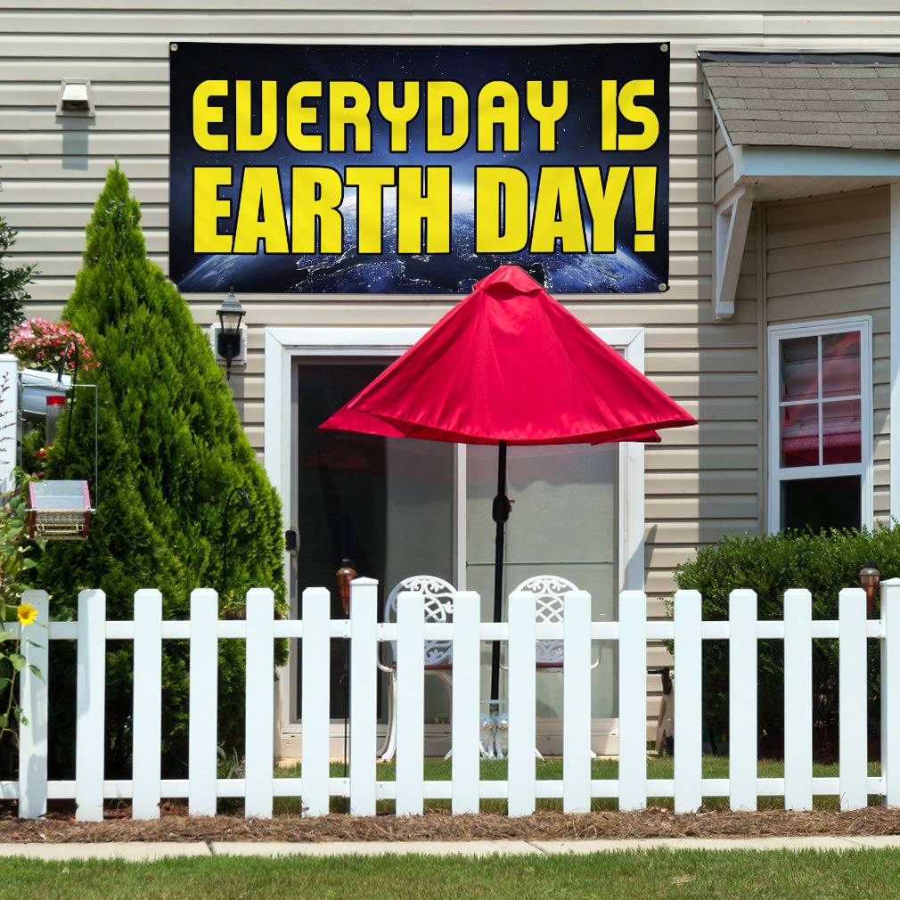 Vinyl Banner - Multiple Sizes (60x144 Inches) | Weatherproof Outdoor Advertising Sign with 10 Grommets | Perfect for Earth Day Events, Yard Signs, Industrial Use & Lifestyle Branding