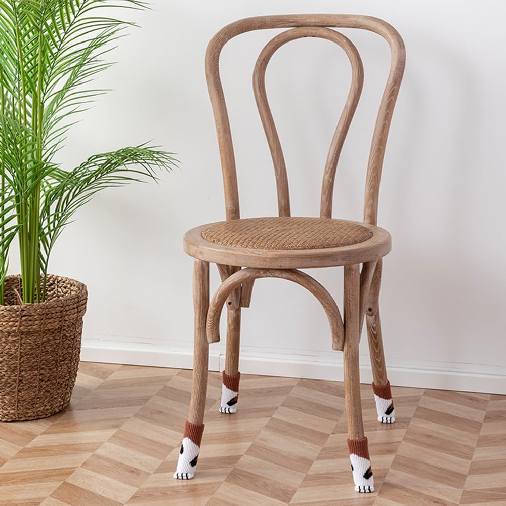 16-Piece Chair Socks & Table Leg Protectors - Anti-Scratch, Noise-Reducing Elastic Fabric Pads for Desk, Sofa, Bed, Wardrobe & Cat Furniture - Perfect for Hardwood Floors & Pet-Friendly Homes