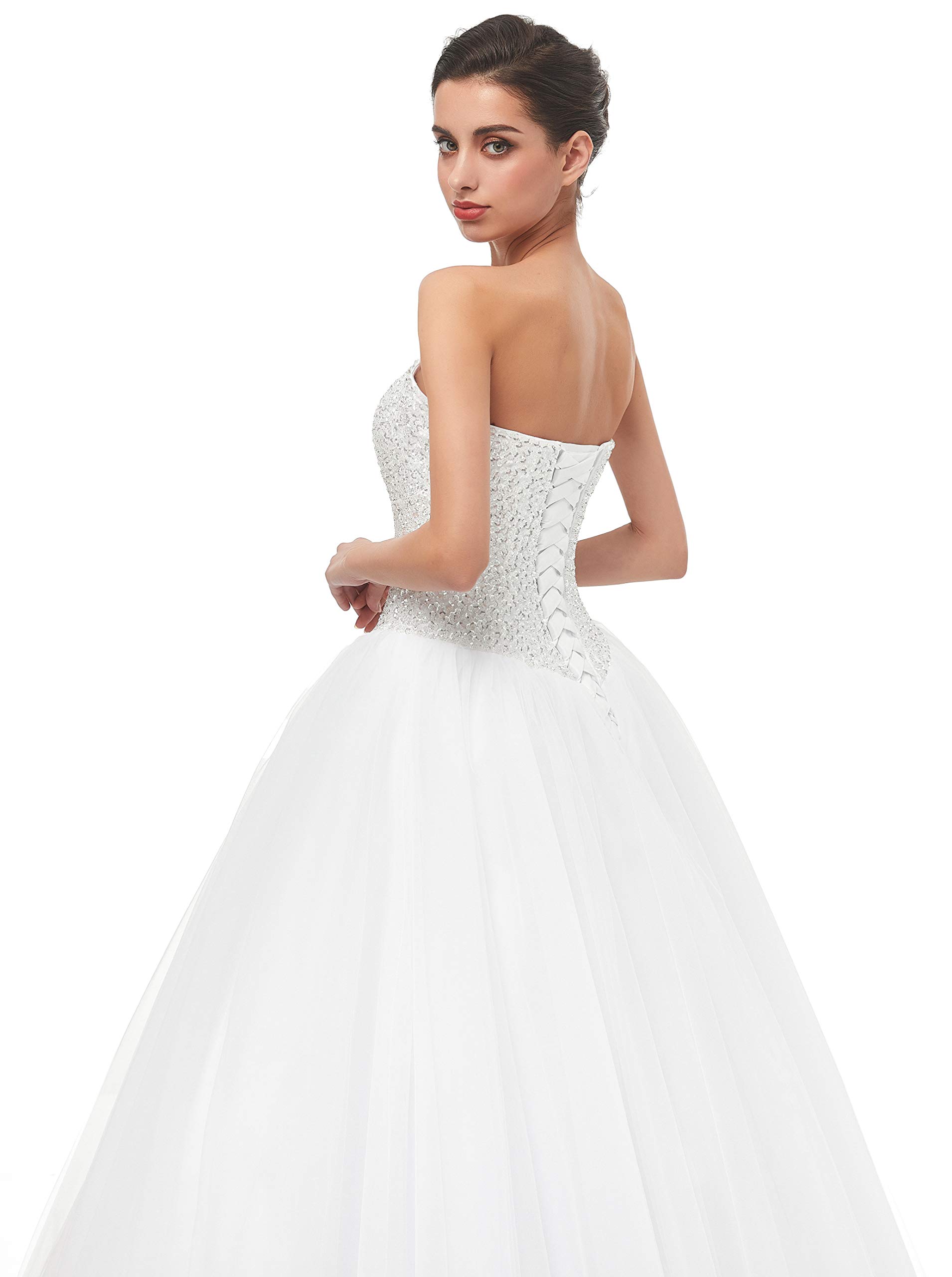 Elegant Women's Ball Gown Bridal Wedding Dress - A-Line Princess Style for Bridal Shower, Ceremony & Formal Events