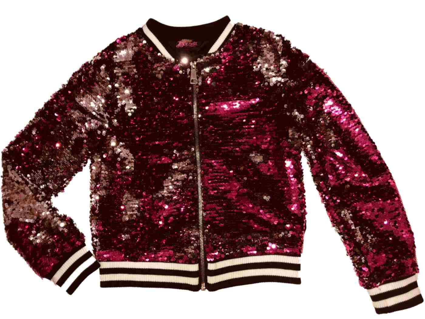 JoJo Siwa Sparkly Sequin Jacket for Girls - Glamorous Party Wear (Size S 6/6x) | Perfect for Birthday Parties, Dance Performances & Special Occasions