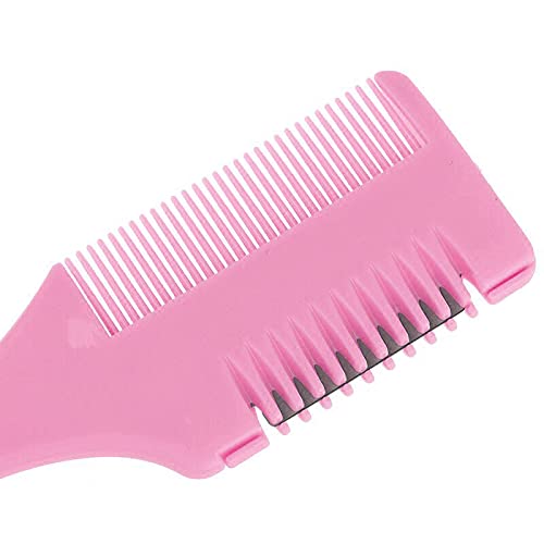Alexvyan Pink Hair Thinner Comb - Professional Hair Thinning Razor Comb for Fine & Thick Hair - Hair Cutting & Trimming Tool for Stylists & Home Use - Perfect for Salon, DIY Haircuts & Hairstyling