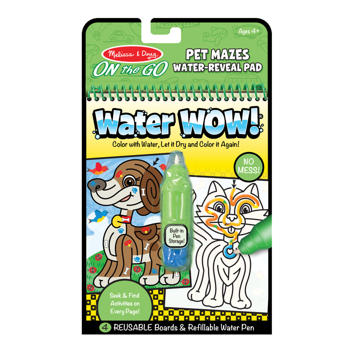 Water Wow! Pet Mazes - Reusable Water Drawing Activity Book for Kids - Perfect Travel Toy for Airplane & Road Trips - Fun On-The-Go Learning Game for Toddlers & Preschoolers